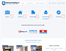 Tablet Screenshot of ostrava-reality.cz